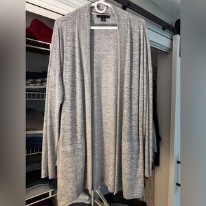 Joan Vass Heather Gray Cardigan
